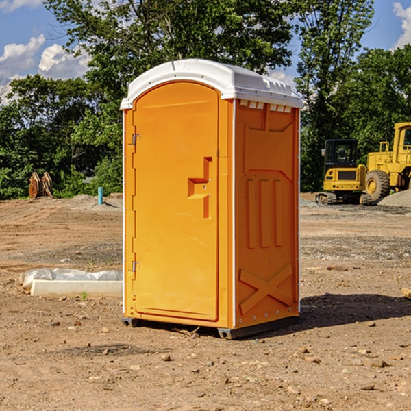 how often are the porta potties cleaned and serviced during a rental period in Gassaway